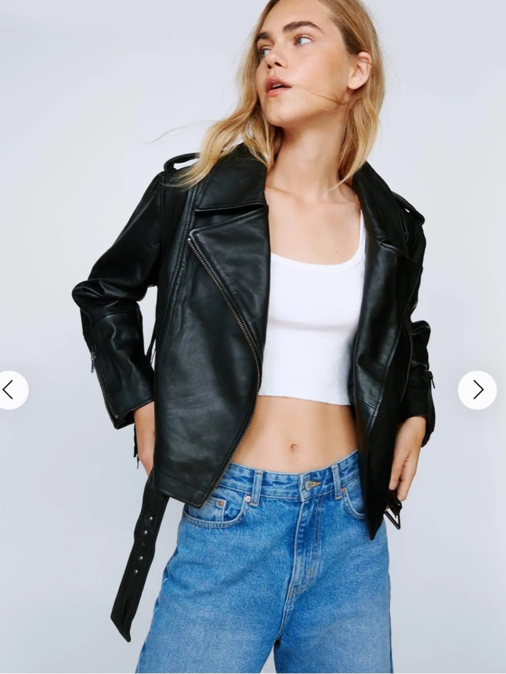 NastyGal - Real Leather Extreme Fringe Biker Jacket - Picture 4 of 7